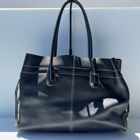 Tod's Vintage Classic Black Pebbles Leather D-Bag Tote Bag - Picture 2 of 16